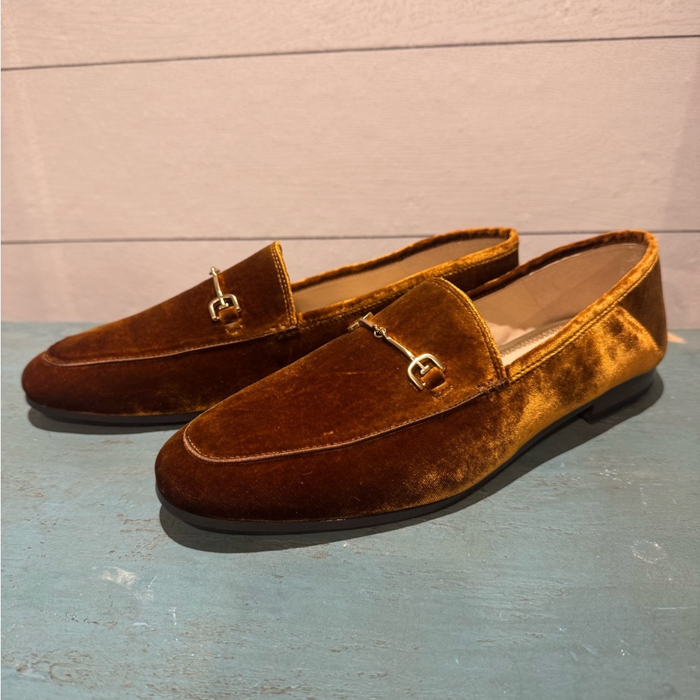 Sam Edelman Bronze Velvet Loafers